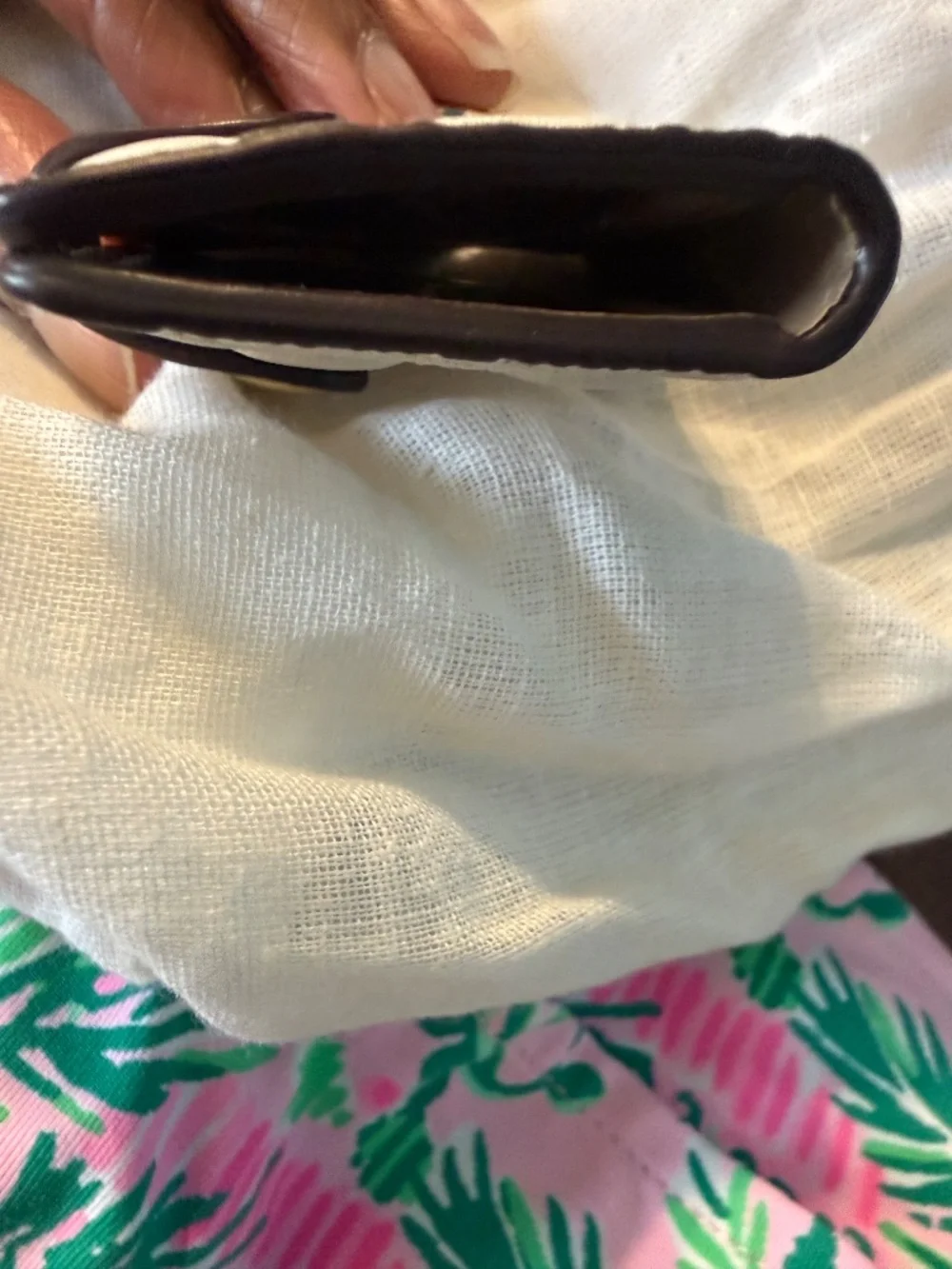 Coach Signature C Photo Book Bag Charm Keychain in Signature Canvas Chalk
